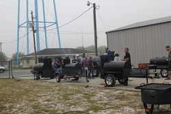 work in teams and cook your own meat - lot's left over to take home!